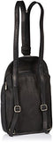 Piel Leather Slim Adventurer Sling Bag/Backpack, Black