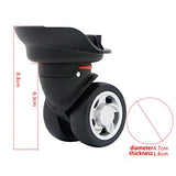 Replacement Luggage Wheel Repair Suitcase Bag Parts Spinner Wheels (W055) For Customs Box (A Set