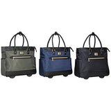 Kenneth Cole Reaction Runway Call Nylon-Twill Laptop & Tablet Business Travel, Olive Wheeled Tote