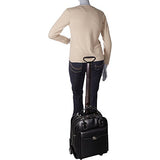 McKlein USA Melrose 15" Vertical Rolling Leather Laptop Tote EXCLUSIVE (Black)