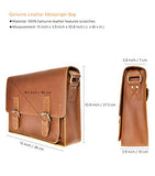 Leather Messenger Bag Zlyc 15.6 Inch Macbook Laptop Bag Vintage Briefcase Men Shoulder Bag