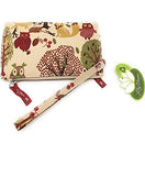 Lily Bloom Forest Owl in The Woods Kim Wristlet | 7.5 X 4.5 IN