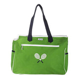 Ame & Lulu Kensington Crossed Racquet Court Bag (Aqua/Black)