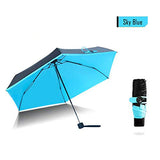 1PC Mini Umbrella Small Blue Pockets Umbrellas Rain Women Folding Anti-UV Umbrella Kids Sunny and