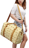 Bees Printed Oversized 100% Cotton Canvas Duffle Luggage Travel Bag Was_42