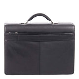 Bugatti Sartoria Medium Top Grain Leather Briefcase, Leather, Black