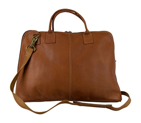 Latico Leathers Heritage Collection Slim Top-Zip Briefcase , Authentic Luxury Leather, Designer
