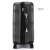Travel Joy Expandable Spinner Luggage Sets,TSA lightweight Hardside Luggage Set, Premium Hardshell 20" 24"28 inches Luggage 3 piece Set (DARK GREY, 3-piece)