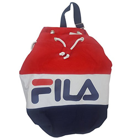 Fila Men's Canvas Bag, Red/White/Navy, One Size