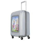 Travelers Club Luggage 20" Personalized Carry On W/360 Degree 4-Wheel System, Silver