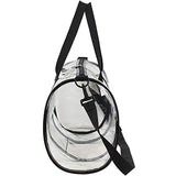 Eastsport Clear Duffel 18" with Removable Adjustable Crossbody Strap (from 28" to 52"), Black