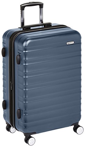 Amazonbasics Premium Hardside Spinner Luggage With Built-In Tsa Lock - 24-Inch, Navy Blue