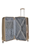 Rockland Luggage 3 Piece Metallic Upright Set, Bronze, Medium