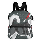 Colourlife Alaskan Malamute With Snow Stylish Casual Shoulder Backpacks Laptop School Bags Travel