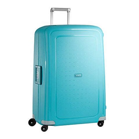 Samsonite S'Cure Hardside Checked Luggage With Spinner Wheels, 30 Inch, Aqua Blue