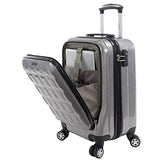 Chariot Duro 20" Carry-on Hardside 4 Wheel Spinner Luggage with Laptop Pocket Grey