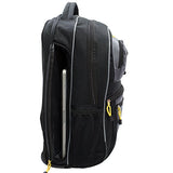 Tprc 19" Black With Yellow Trims "Sierra Madre" Rolling Backpack Includes Spacious Front And Side
