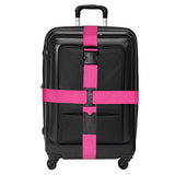 BLACK FRIDAY DEAL! Premium Quality, Bright Colored, Cross Luggage Straps - Extra Long With ID Slot.