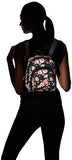 Bueno of California Bueno Canvas Backpack, black/pink flowers