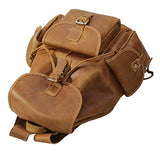 Polare Thick Genuine Leather Backpack Vintage College Laptop Bag