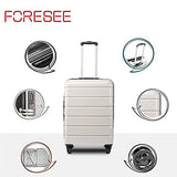 3 Piece Set Luggage Sets Women Men Teens Travel Suitcase with Lightweight TSA Lock Spinner, Home Outdoor Carry On Luggage with 4 Double Silent Wheels Adjustable Handle 20in 24in 28in, White