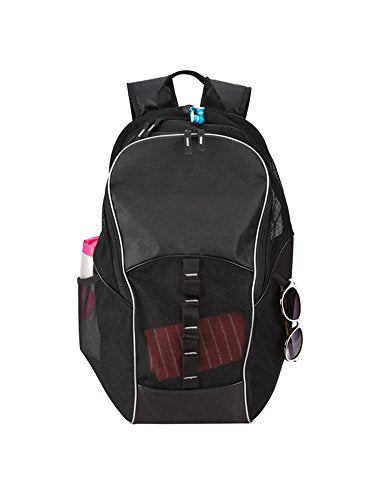 Goodhope Bags Mesh Tablet/Computer Sports Backpack With Ear Phone Outlet, Black