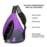 ICOLOR Canvas Sling Backpack, Multipurpose Crossbody Shoulder Bag Beach Tote Pack Bags for Men Women Hiking Cycling Walking Dog Travel Daypack