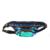Unisex Reversible Sequins Waist Pack Double Color Chest Bag Fanny Pack