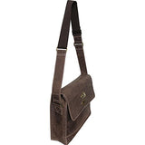 AmeriLeather Burlington Distressed Brown Leather Briefcase (Distressed Brown)