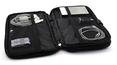Electronic Travel Organizer - Padded Travel Bag With Expandable Zippered Compartments And Mesh