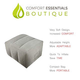 Inflatable Foot Rest | Comfortable, Customizable Height and Portable | Perfect For Long Distance Travel | Includes Bonus Travel Kit | Inflatable Neck Pillow, Eye Mask and Ear Plugs