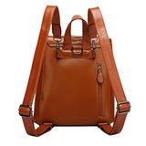 ABage Women's Backpack Purse Vintage Faux Leather Daypack College School Backpack, Brown