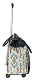 Trendy Flyer Computer/Laptop Rolling Bag 4 Wheel Case Paisley Blue
