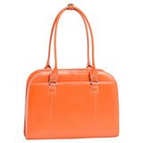 McKlein, W Series, Hillside, Top Grain Cowhide Leather, 14" Leather Ladies' Laptop Briefcase, Orange (96520)