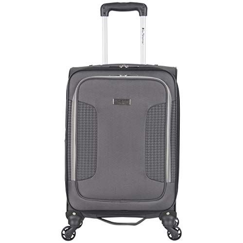 Ben Sherman Houndstooth Hike 20" Lightweight Softside Expandable 4-Wheel Spinner Carry-On Suitcase