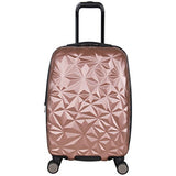 Aimee Kestenberg Women'S 20" Abs Expandable 8-Wheel Upright Carry-On Luggage, Rose Gold
