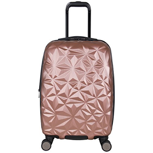 Aimee Kestenberg Women'S 20" Abs Expandable 8-Wheel Upright Carry-On Luggage, Rose Gold