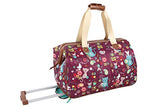 Lily Bloom Luggage Designer Pattern Suitcase Wheeled Duffel Carry On Bag (14In, Cat And Mouse)