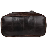 Genuine Leather Laptop Backpack Travel Rucksack Daypack Luggage For Men Women Dark Gray