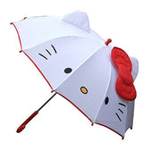 Hello Kitty Ear With Jump Umbrella White