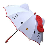 Hello Kitty Ear With Jump Umbrella White