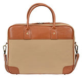 Banuce 14" Laptop Messenger Bag for Men Canvas Leather Business Tote Tablet Shoulder Satchel