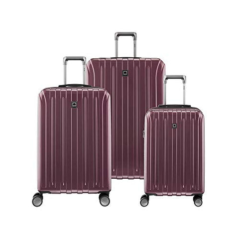 Delsey Luggage Titanium 3-Piece Luggage Set (21" Carry-on, 25", 29"), Purple