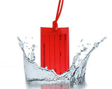 4 Red Luggage Tags - Made in USA