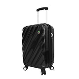 Mia Toro Onda Fusion Hardside Spinner Carry-On, Black, One Size