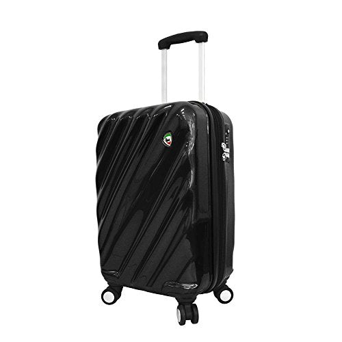 Mia Toro Onda Fusion Hardside Spinner Carry-On, Black, One Size