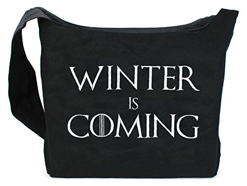 Dancing Participle Winter is Coming Embroidered Sling Bag