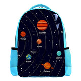 LORVIES Educational Solar System Orbits and Planets Backpack Kids School Book Bags for Elementary Primary Schooler for Boys