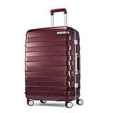 Samsonite Framelock Hardside Checked Luggage With Spinner Wheels, 25 Inch, Cordovan