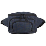 New Fuel Signature Triple Pocket High Capacity Belt Bag, Fanny Pack (Expandability Min. 34 In - Max. 48 In) - Blue Graident Ripstop Print